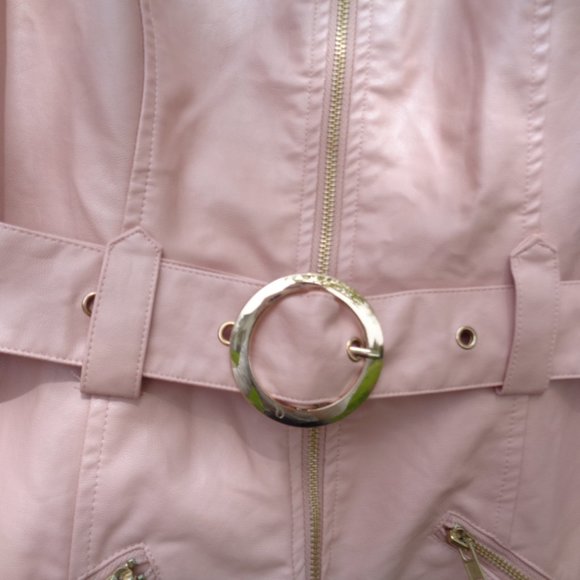 Kittenish Vegan leather romper in blush pink Jesse James Decker collection - Picture 9 of 14